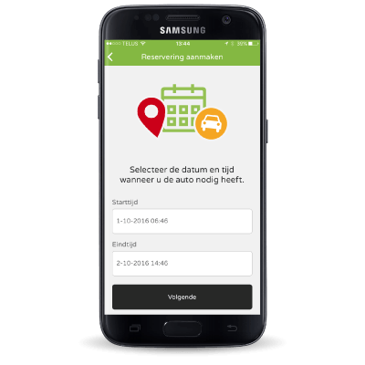 Reservering aanmaken in app