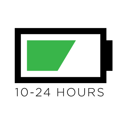 10 -24 uur batterij leven icoon