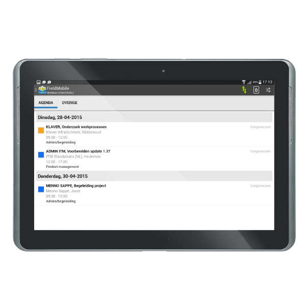 Calender view interface