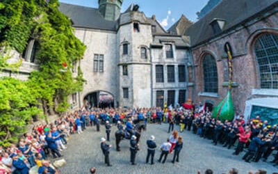 Belgische politie in Mons (Bergen)