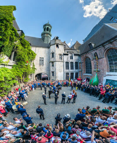 Belgische politie in Mons (Bergen)