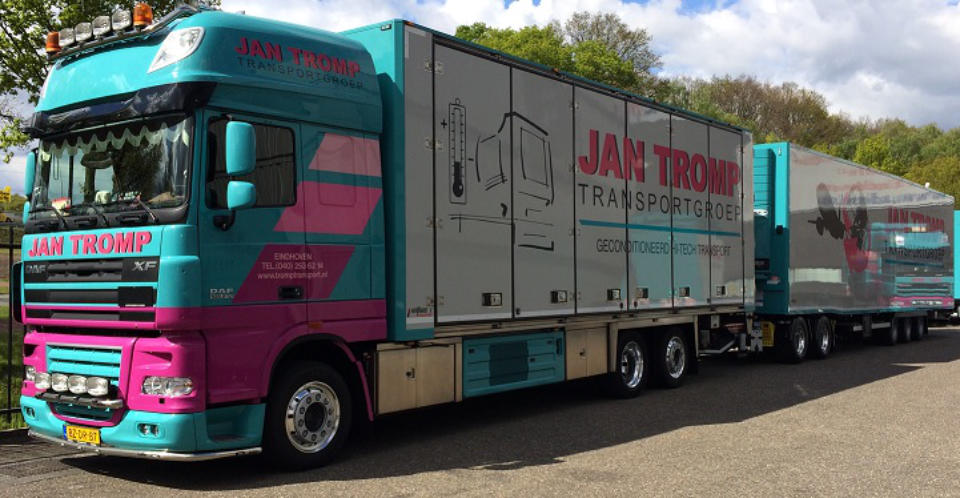 Een vrachtwagen van Jan Tromp
